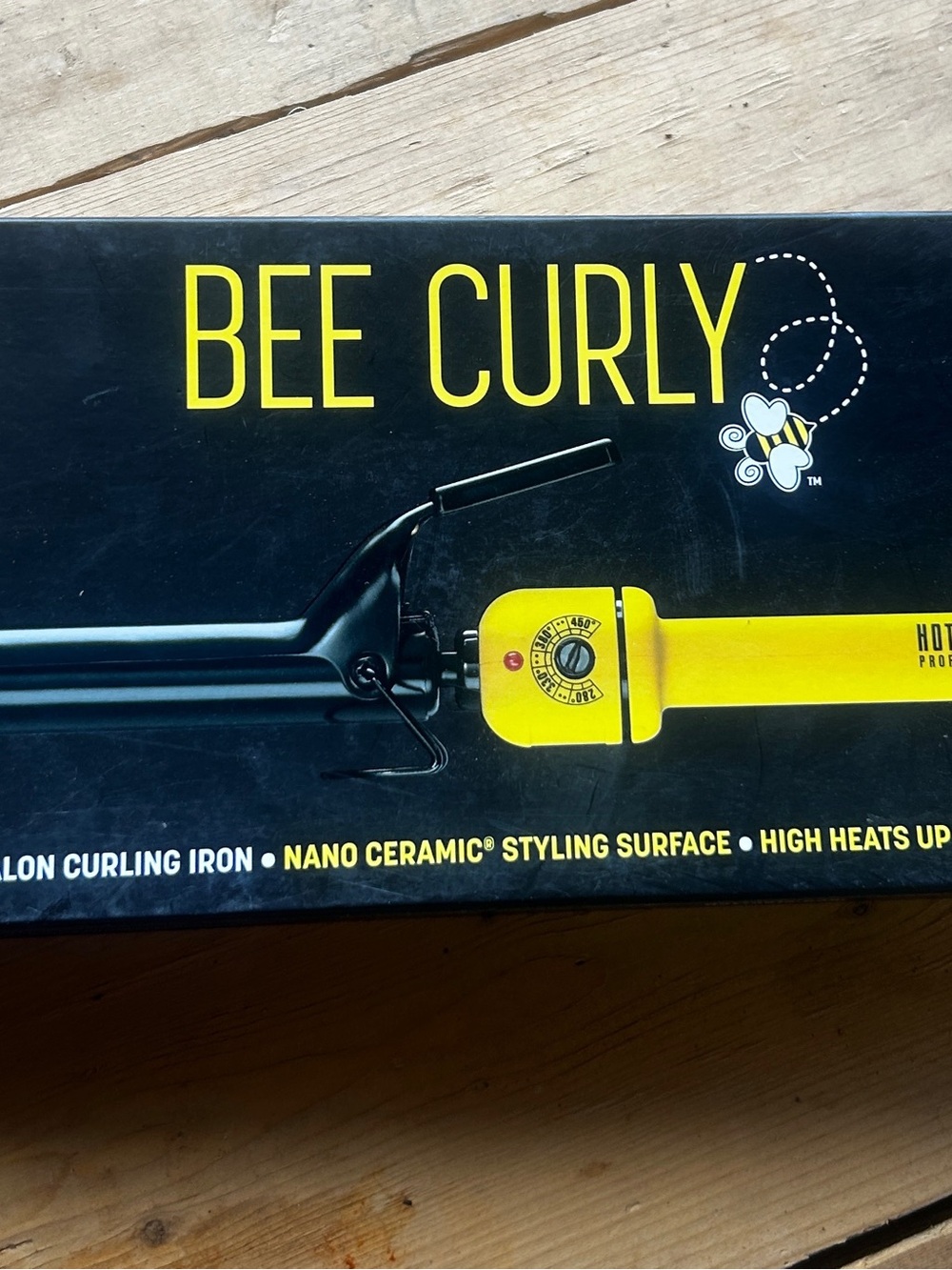 Hot Tools Bee Curly 1" Yellow Professional Curling Iron